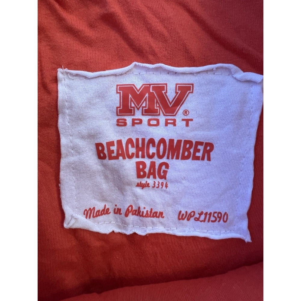 MV Sport Beachcomber Packable Tote Bag Coral White Cotton Beach Pool Bag Travel - Picture 6 of 8